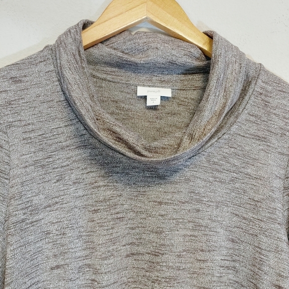 J. Jill Pure Jill Purple Gray Cowl Neck Tunic Dress Sz S Casual Comfy Weekend - Picture 5 of 9